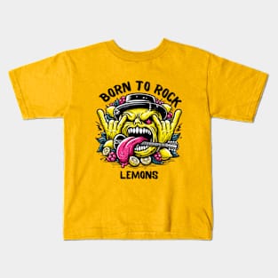 Born To Rock Lemons Music Rock and Roll Kids T-Shirt